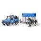 BRUDER LAND ROVER + LÓSZÁLLÍTÓ UTÁNFUTÓ